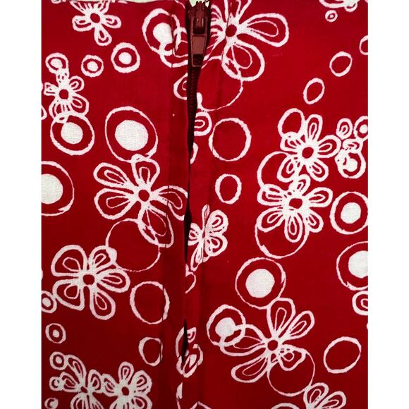 Vintage Hanes Signature Collection Red White Sheath Dress Size XL - Picture 4 of 7